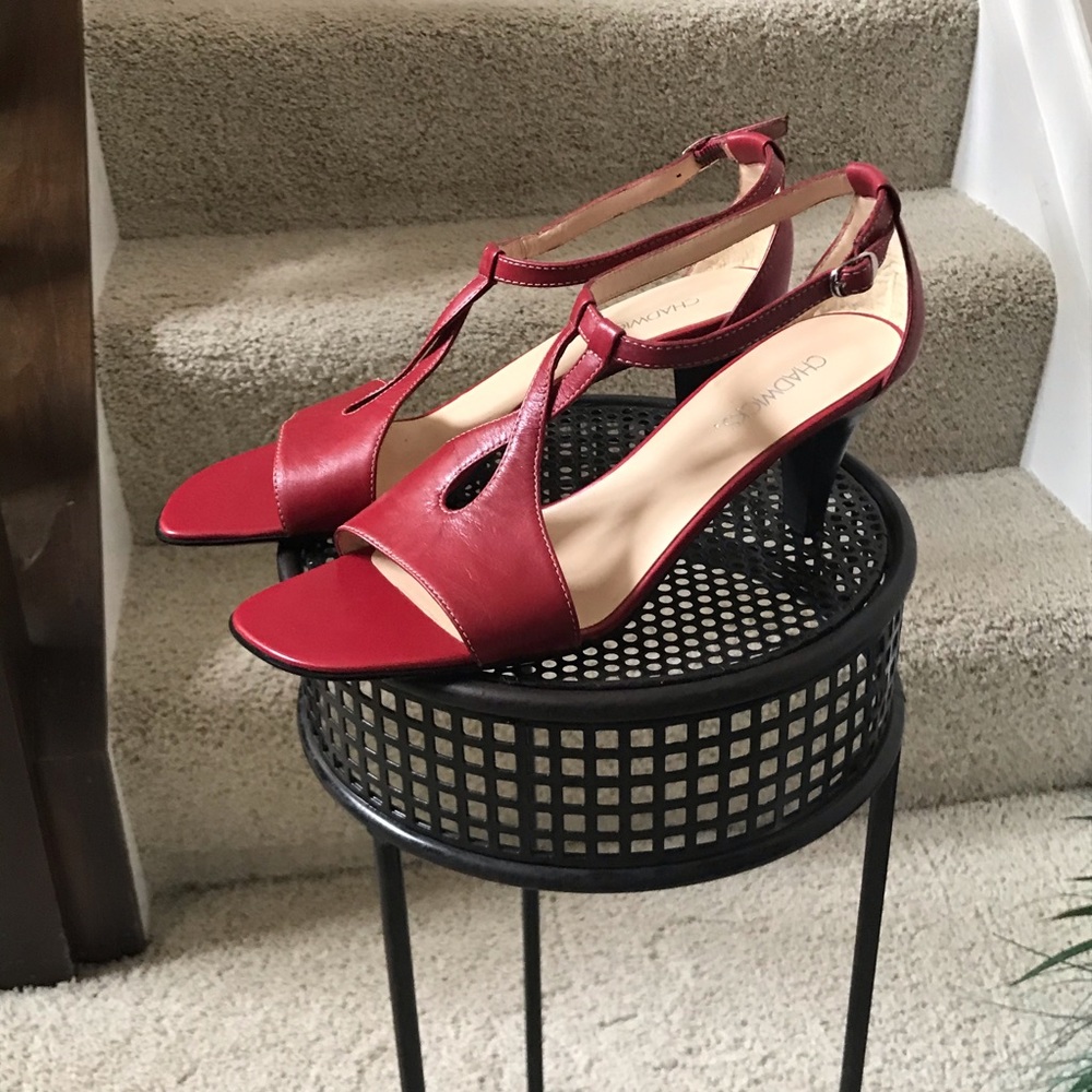 🆕 Chadwicks Red 2-3/4” Tapered Heels - Picture 7 of 7